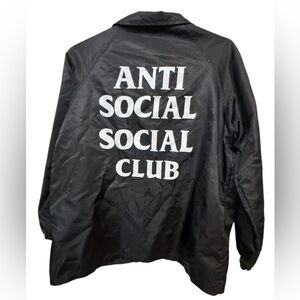 Anti Social Social Club Skate Button Up Windbreaker Graphic Jacket Men’s L MINTY